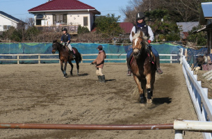 (写真6)乗馬の練習風景